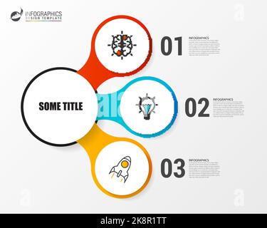 Infographic design template with 3 steps. Vector illustration Stock Vector