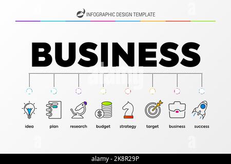 Business success concept. Infographic design template. Vector illustration Stock Vector