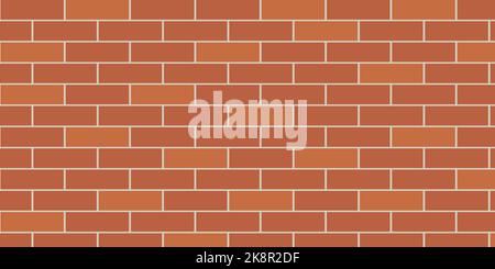 A brick wall background seamless. Vector texture pattern illustration. Stock Vector
