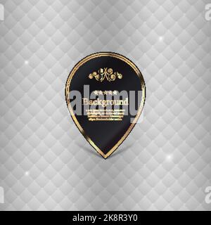 Luxury black emblem on the modern background. Vector illustration Stock Vector