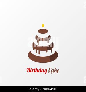 vector big birthday cake with burning candles Stock Vector Image & Art ...