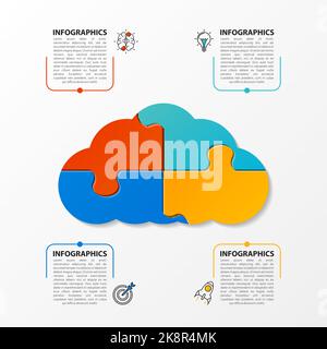 Infographic design template with 4 steps. Vector illustration Stock Vector