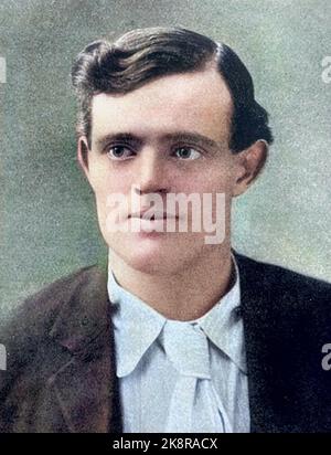 JACK LONDON (1876-1916) American novelist about 1900 Stock Photo