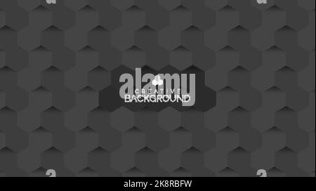 Abstract background in modern style. Hexagons concept. Grey. Vector illustration Stock Vector
