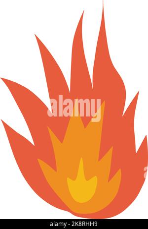 Fire icon vector abstract shape burning hot flame illustration Stock Vector