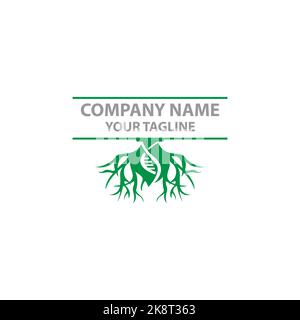 creative tree root logo template.EPS 10 Stock Vector