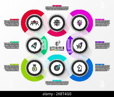 Infographic design template. Creative concept with 8 steps. Can be used for workflow layout, diagram, banner, webdesign. Vector illustration Stock Vector