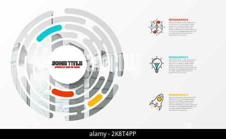 Infographic design template. Creative concept with 3 steps. Can be used for workflow layout, diagram, banner, webdesign. Vector illustration Stock Vector