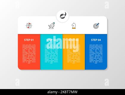Infographic design template. Creative concept with 4 steps. Can be used for workflow layout, diagram, banner, webdesign. Vector illustration Stock Vector