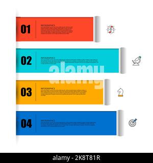 Infographic design template. Creative concept with 4 steps. Can be used for workflow layout, diagram, banner, webdesign. Vector illustration Stock Vector