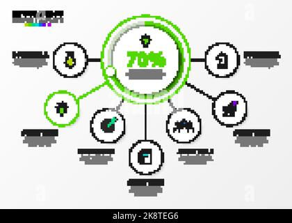 Plot Structuring 7 Point With Percentages 7 seven percent vector circle chart, percentage diagram graph for web ...