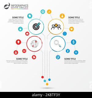 Infographic design template. Creative concept with 4 steps. Can be used for workflow layout, diagram, banner, webdesign. Vector illustration Stock Vector
