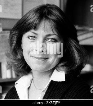 Oslo 1981-03-04: Kari Storækre, journalist NRK, photographed in ...