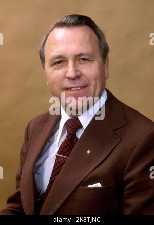 Oslo November 1977. Storting representative Osmund Faremo (A) Aust-Agder. Photo: Erik Thorberg NTB / NTB Stock Photo