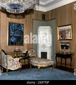 Skaugum, Asker 19690616. Interior from the Crown Prince family's residence Skaugum in Asker. Swedish oven, cake oven. Photo: NTB / NTB Stock Photo