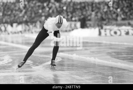 Devent, the Netherlands, February 1969. World Cup on skates. Here the world champion Dag Fornæs. In 1969 he performed to win both the NM, the European Championship and the World Cup. Photo: Sverre A. Børretzen / Current / NTB Stock Photo