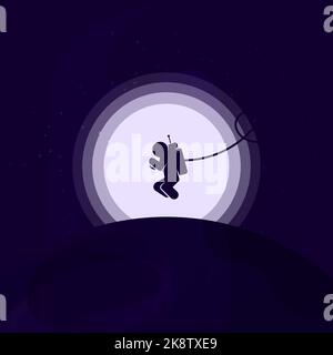 Astronaut in space. Abstract creative background. Vector illustration ...