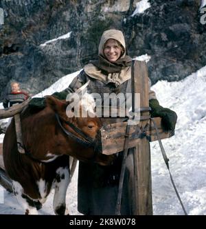 Røros March 1968 Recording the movie about Pippi Longstocking from the ...