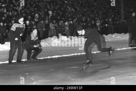 Hamar January 26, 1963. Norwegian skating championships. Here Fred Anton Maier. Photo: Ivar Aaserud / Current / NTB Stock Photo