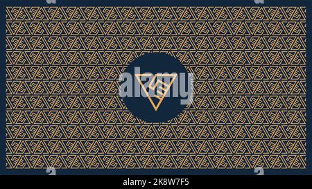 Geometric Seamless Pattern Vector. Handshake in triangles. Business concept Stock Vector