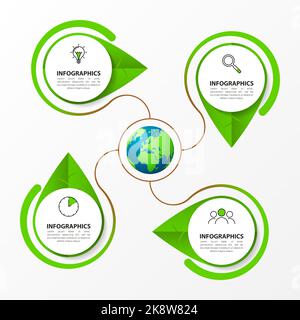 Infographic design template. Creative concept with 4 steps. Can be used for workflow layout, diagram, banner, webdesign. Vector illustration Stock Vector