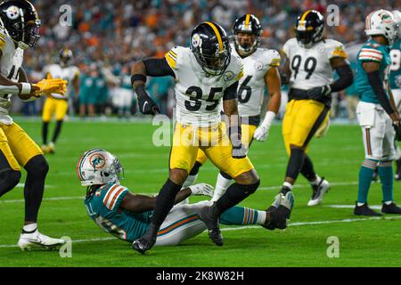 Pittsburgh Steelers cornerback Arthur Maulet (35) defends during