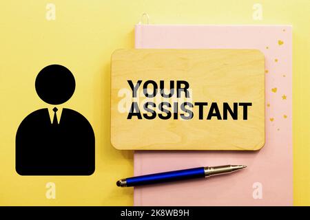 Text Your success starts here on notebook page Stock Photo