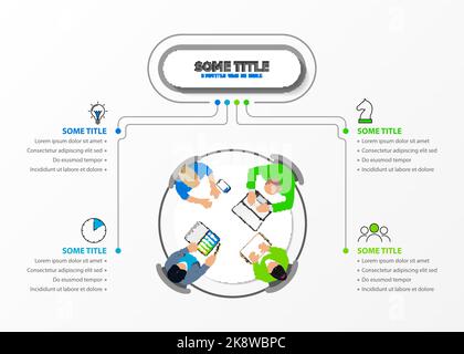 Infographic design template. Creative concept with 4 steps. Can be used for workflow layout, diagram, banner, webdesign. Vector illustration Stock Vector