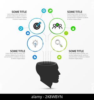 Infographic design template. Creative concept with 4 steps. Can be used for workflow layout, diagram, banner, webdesign. Vector illustration Stock Vector