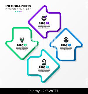 Infographic design template. Creative concept with 4 steps. Can be used for workflow layout, diagram, banner, webdesign. Vector illustration Stock Vector