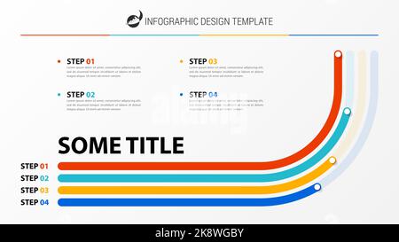 Radial bar infographic chart design template set for dark theme Stock ...