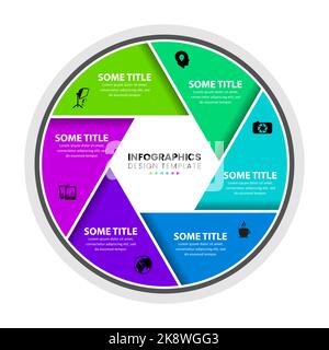 Six ideas process chart template for presentation Stock Vector Image ...