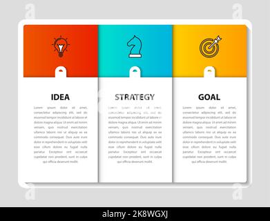Infographic design template. Creative concept with 3 steps. Can be used for workflow layout, diagram, banner, webdesign. Vector illustration Stock Vector