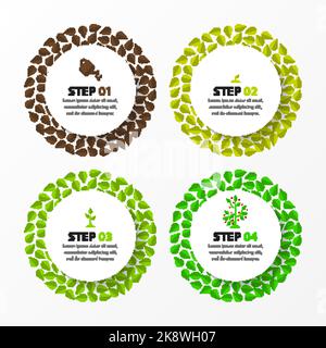 Infographic design template. Creative concept with 4 steps. Can be used for workflow layout, diagram, banner, webdesign. Vector illustration Stock Vector