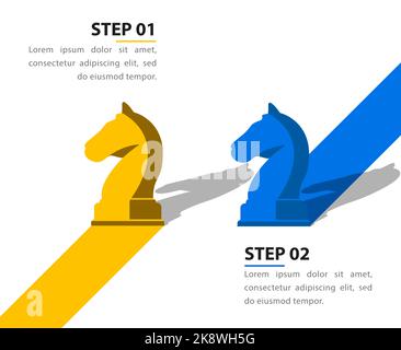 Infographic design template. Creative concept with 2 steps. Can be used for workflow layout, diagram, banner, webdesign. Vector illustration Stock Vector
