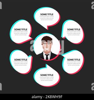 Infographic design template. Creative concept with 6 steps. Can be used for workflow layout, diagram, banner, webdesign. Vector illustration Stock Vector