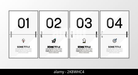 Infographic design template. Creative concept with 4 steps. Can be used for workflow layout, diagram, banner, webdesign. Vector illustration Stock Vector