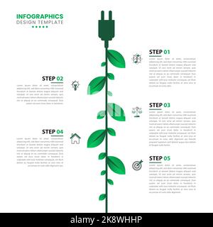 Infographic design template. Creative concept with 5 steps. Can be used for workflow layout, diagram, banner, webdesign. Vector illustration. Stock Vector
