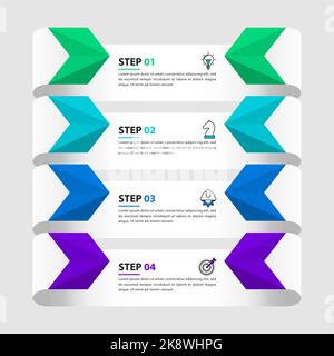 Four arrows infographic, chart, scheme, diagram Stock Vector Image ...