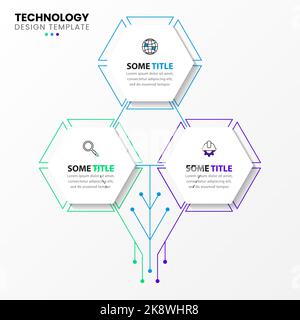 Infographic design template. Creative concept with 3 steps. Can be used for workflow layout, diagram, banner, webdesign. Vector illustration Stock Vector