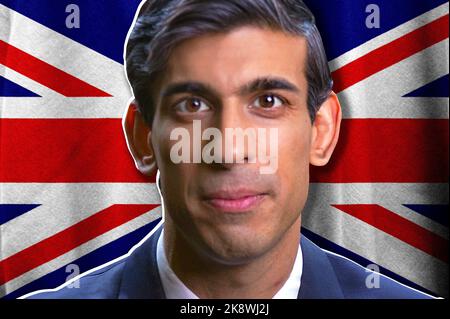 Rishi Sunak and UK flag Stock Photo - Alamy