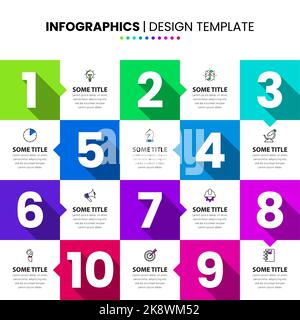 Vector Infographic rectangles with 4 steps. Square template can be used ...