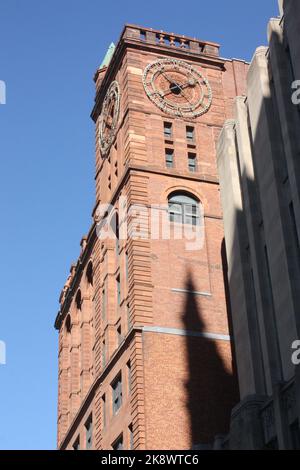 The New York Life Insurance building  on Place D'Armes in the old town of Montreal, Quebec, Canada Stock Photo