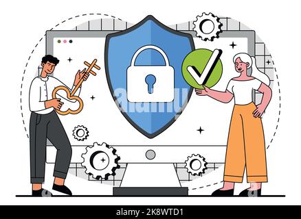 Safe locked concept Stock Vector