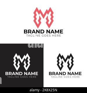 Letter m logo design. Branding identity corporate vector m icon and logo. Stock Vector