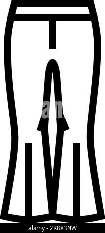bell bottoms pants clothes line icon vector illustration Stock Vector ...