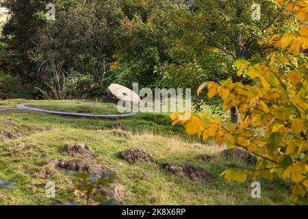 Odin Mine Crushing Wheel at Castleton in Hope Valley, Derbyshire Stock Photo