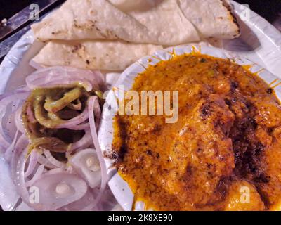 Rumali roti and kathi kabab closeup Stock Photo - Alamy