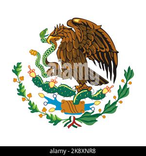 Coat of arms Mexico. Vector illustration Stock Vector