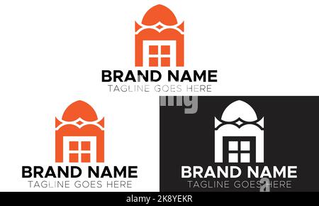 Modern smart home logo design, home icon vector Stock Vector